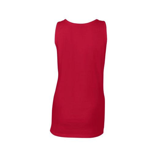 Testhez álló, oldalvarrott női trikó, Gildan GIL64200, Cherry Red-S