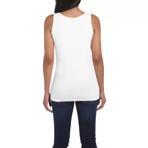 Testhez álló, oldalvarrott női trikó, Gildan GIL64200, White-2XL