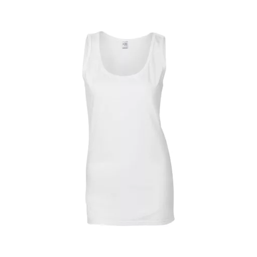 Testhez álló, oldalvarrott női trikó, Gildan GIL64200, White-2XL