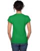 Softstyle V-nyakú testhez álló rövid ujjú női póló, Gildan GIL64V00, Irish Green-2XL