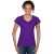 Softstyle V-nyakú testhez álló rövid ujjú női póló, Gildan GIL64V00, Purple-L