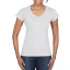 Softstyle V-nyakú testhez álló rövid ujjú női póló, Gildan GIL64V00, White-2XL