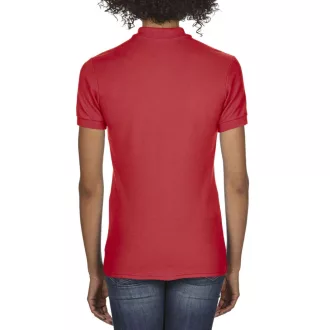   DryBlend dupla piké galléros női póló , Gildan GIL75800, Red-M