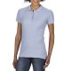 Prémium dupla piké galléros női póló, Gildan GIL85800, Light Blue-L