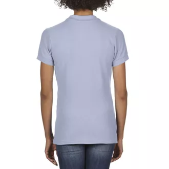   Prémium dupla piké galléros női póló, Gildan GIL85800, Light Blue-S