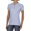 Prémium dupla piké galléros női póló, Gildan GIL85800, Light Blue-XL