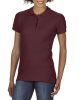 Prémium dupla piké galléros női póló, Gildan GIL85800, Maroon-2XL