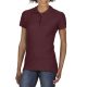 Prémium dupla piké galléros női póló, Gildan GIL85800, Maroon-2XL