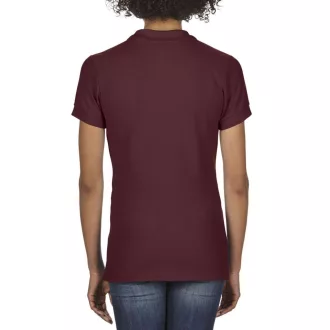   Prémium dupla piké galléros női póló, Gildan GIL85800, Maroon-S