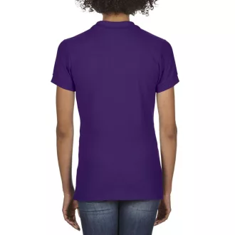   Prémium dupla piké galléros női póló, Gildan GIL85800, Purple-M