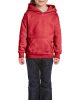 Kapucnis gyerekpulóver kenguruzsebbel, Gildan GIB18500, Heather Sport Scarlet Red-XL