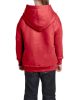 Kapucnis gyerekpulóver kenguruzsebbel, Gildan GIB18500, Heather Sport Scarlet Red-XL