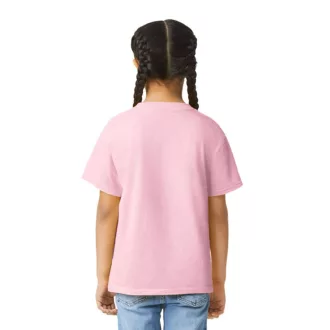   Gildan GIB3000 körkötött rövid ujjú pamut gyerek póló, Light Pink-XS