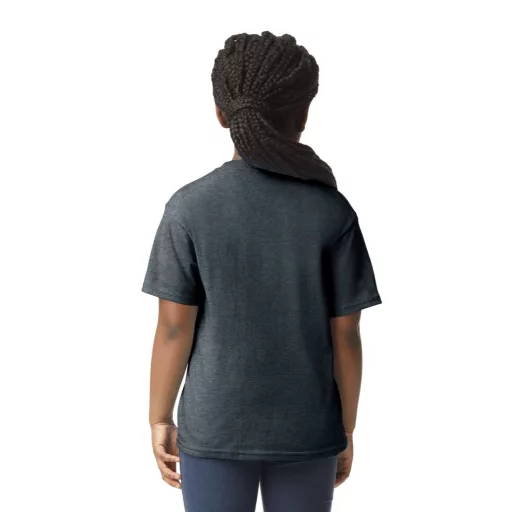 Rövid ujjú Softstyle gyerekpóló, Gildan GIB64000, Dark Heather-S