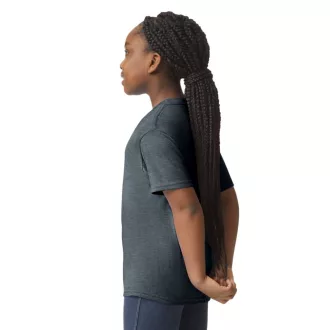   Rövid ujjú Softstyle gyerekpóló, Gildan GIB64000, Dark Heather-XS