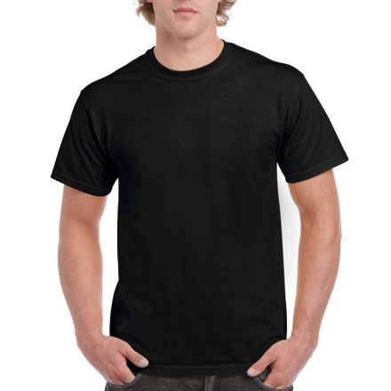 Klasszikus szabású rövid ujjú kereknyakú póló, Gildan GIH000, Black-2XL