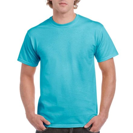 Klasszikus szabású rövid ujjú kereknyakú póló, Gildan GIH000, Lagoon Blue-4XL