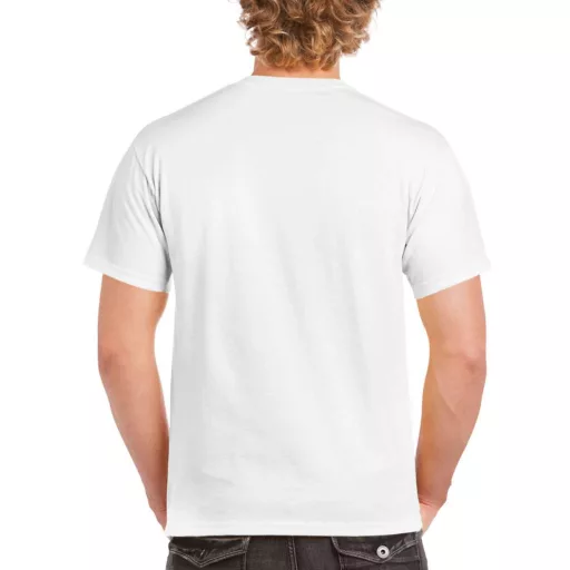Klasszikus szabású rövid ujjú kereknyakú póló, Gildan GIH000, White-3XL
