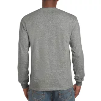   Hosszú ujjú pamut póló kerek nyakkivágással, Gildan GIH400, Graphite Heather-S