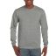 Hosszú ujjú pamut póló kerek nyakkivágással, Gildan GIH400, Graphite Heather-XL
