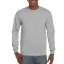 Hosszú ujjú pamut póló kerek nyakkivágással, Gildan GIH400, RS Sport Grey-2XL