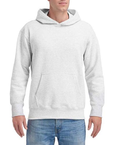 Kapucnis vastag pulóver kenguruzsebbel, Gildan GIHF500, Ash-3XL