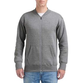   Vastag cipzáros pulóver kenguruzsebbel, Gildan GIHF700, Graphite Heather-S