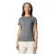 Softstyle testhez álló rövid ujjú női póló, Gildan GIL64000, Graphite Heather-XL