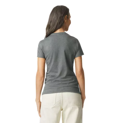 Softstyle testhez álló rövid ujjú női póló, Gildan GIL64000, Graphite Heather-XL