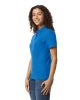 Galléros rövid ujjú karcsusított női póló, Gildan GIL64800-B3, Royal-XL