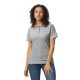 Galléros rövid ujjú karcsusított női póló, Gildan GIL64800-B3, RS Sport Grey-XL