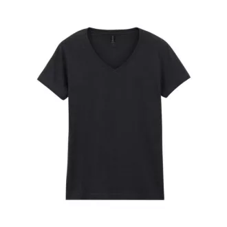   Gildan GIL64V00-EX  rövid ujjú V-nyakú softstyle Női póló Black-XL