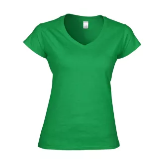   Gildan GIL64V00-EX  rövid ujjú V-nyakú softstyle Női póló Irish Green-S