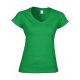 Gildan GIL64V00-EX  rövid ujjú V-nyakú softstyle Női póló Irish Green-S