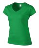 Gildan GIL64V00-EX  rövid ujjú V-nyakú softstyle Női póló Irish Green-S