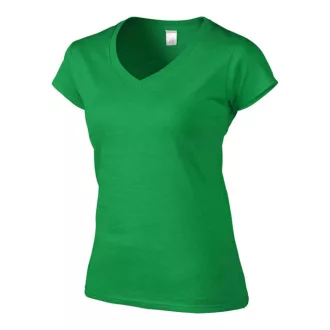   Gildan GIL64V00-EX  rövid ujjú V-nyakú softstyle Női póló Irish Green-S