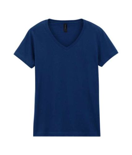 Gildan GIL64V00-EX  rövid ujjú V-nyakú softstyle Női póló Navy-M