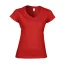 Gildan GIL64V00-EX  rövid ujjú V-nyakú softstyle Női póló Red-XL