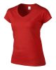 Gildan GIL64V00-EX  rövid ujjú V-nyakú softstyle Női póló Red-XL