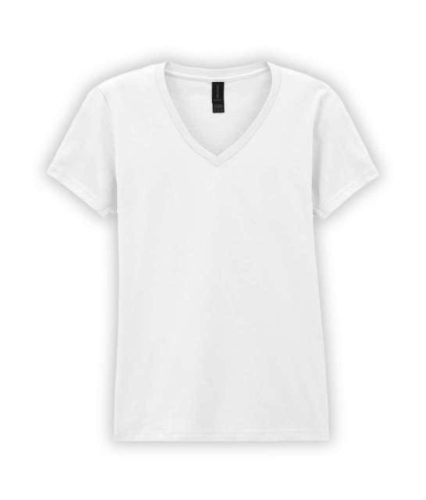 Gildan GIL64V00-EX  rövid ujjú V-nyakú softstyle Női póló White-2XL