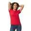 Softstyle kereknyakú rövid ujjú női póló, Gildan GIL65000, Red-2XL