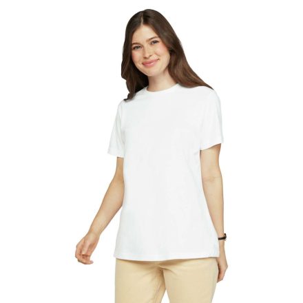 A-vonalú oldalvarrott kereknyakú női póló, Gildan GIL67000, White-2XL