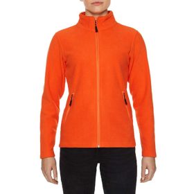   Karcsúsított cipzáras női polár pulóver, Gildan GILPF800, Orange-XL