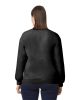 Környakú uniszex pulóver, Gildan GISF000, Black-S