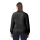 Környakú uniszex pulóver, Gildan GISF000, Black-S