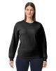 Környakú uniszex pulóver, Gildan GISF000, Black-S