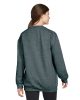 Környakú uniszex pulóver, Gildan GISF000, Dark Heather-S