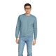 Környakú uniszex pulóver, Gildan GISF000, Stone Blue-S