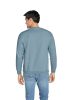 Környakú uniszex pulóver, Gildan GISF000, Stone Blue-S