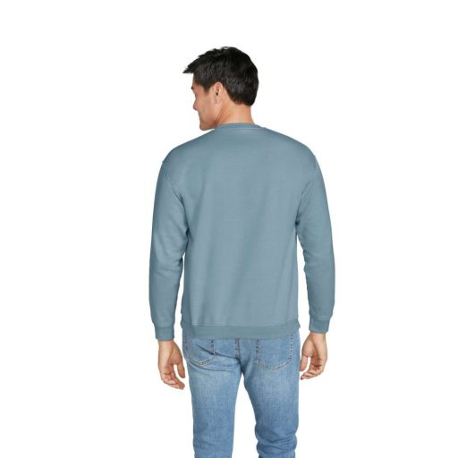 Környakú uniszex pulóver, Gildan GISF000, Stone Blue-S